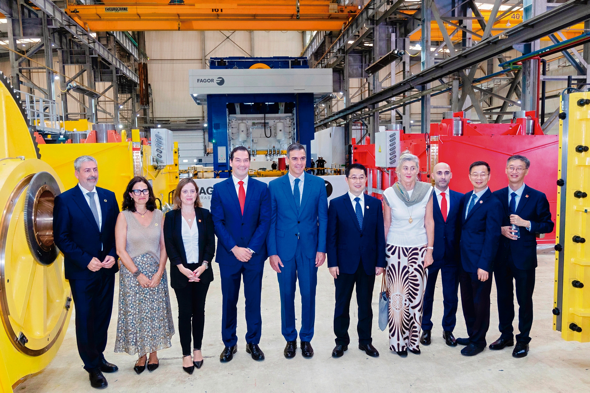 Pedro Sánchez visita las instalaciones productivas de Fagor Arrasate en Kunshan